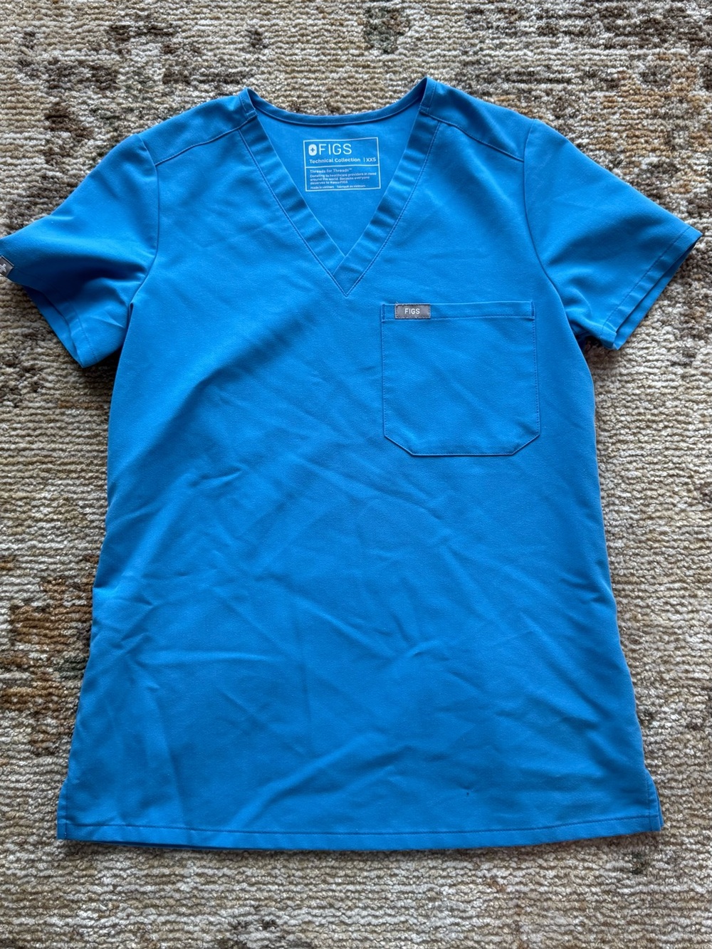 FIGS Capri Blue scrub top - XXS